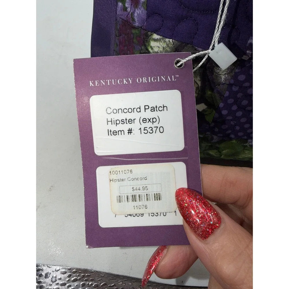 Donna Sharp Concord Patch Hipster Crossbody Bag Purple Green Quilted 15370 NWT